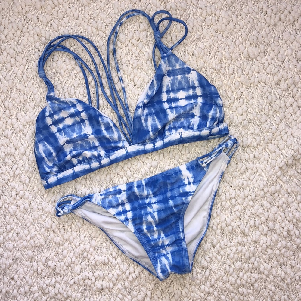 Blue&White Tie Dye Bikini